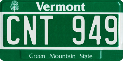 VT license plate CNT949