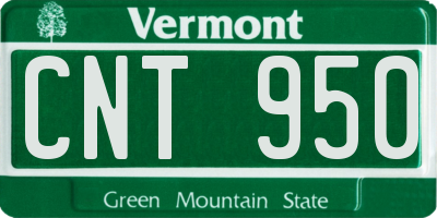 VT license plate CNT950