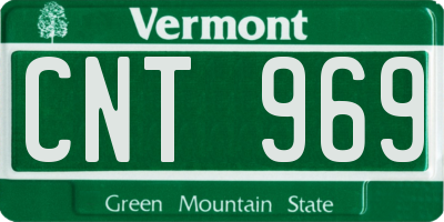 VT license plate CNT969