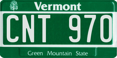 VT license plate CNT970