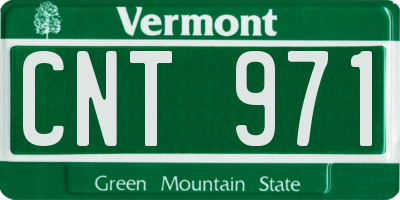 VT license plate CNT971