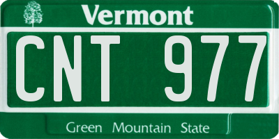 VT license plate CNT977