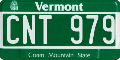 VT license plate CNT979