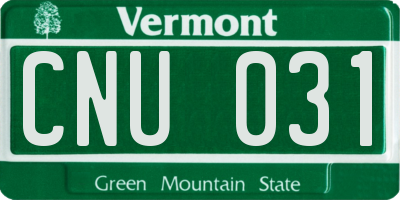 VT license plate CNU031