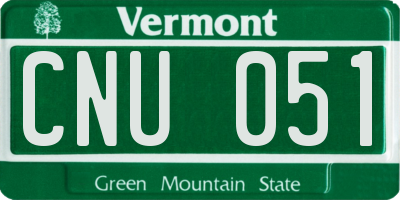 VT license plate CNU051