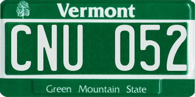 VT license plate CNU052