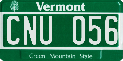 VT license plate CNU056