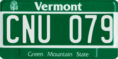 VT license plate CNU079
