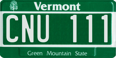 VT license plate CNU111