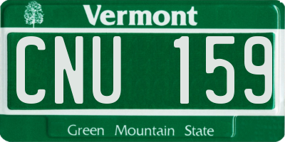 VT license plate CNU159