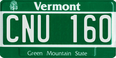 VT license plate CNU160
