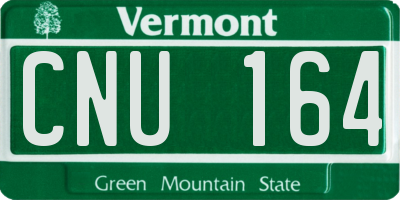 VT license plate CNU164