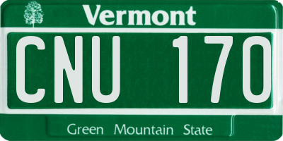 VT license plate CNU170