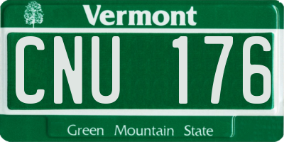 VT license plate CNU176