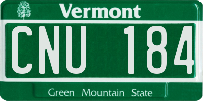 VT license plate CNU184