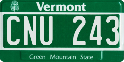 VT license plate CNU243