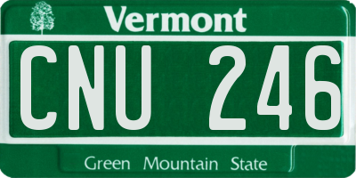 VT license plate CNU246