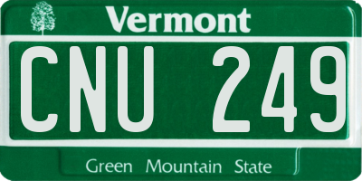 VT license plate CNU249