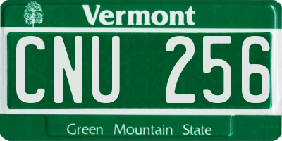VT license plate CNU256