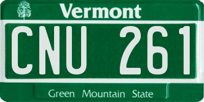 VT license plate CNU261