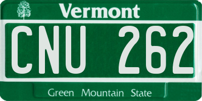 VT license plate CNU262