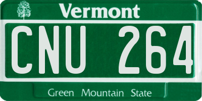 VT license plate CNU264