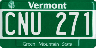 VT license plate CNU271