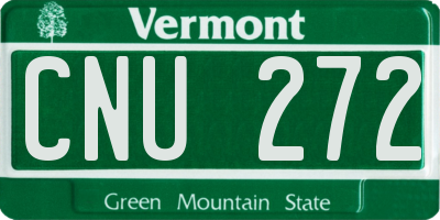 VT license plate CNU272