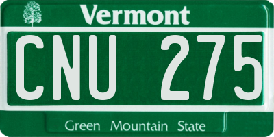 VT license plate CNU275