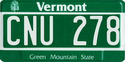 VT license plate CNU278