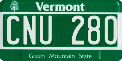 VT license plate CNU280