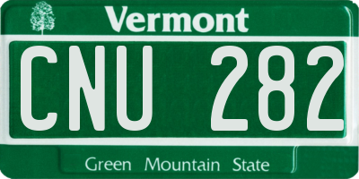 VT license plate CNU282