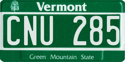 VT license plate CNU285
