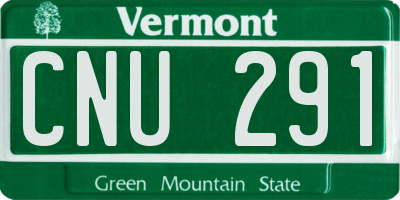 VT license plate CNU291