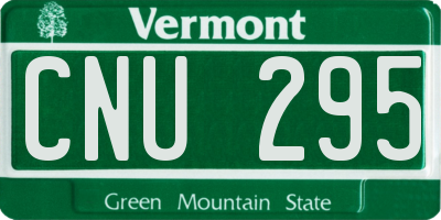 VT license plate CNU295