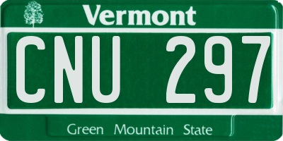 VT license plate CNU297