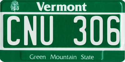 VT license plate CNU306