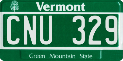 VT license plate CNU329
