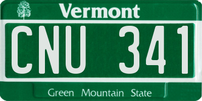VT license plate CNU341