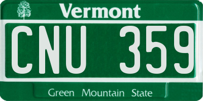 VT license plate CNU359