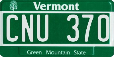 VT license plate CNU370