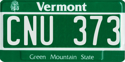 VT license plate CNU373