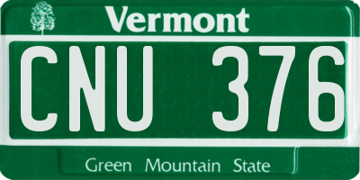 VT license plate CNU376