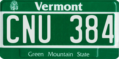 VT license plate CNU384
