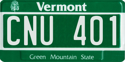 VT license plate CNU401
