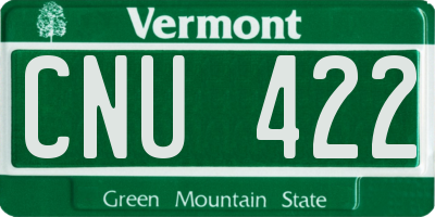 VT license plate CNU422