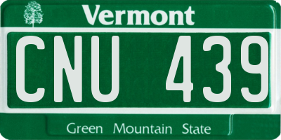 VT license plate CNU439