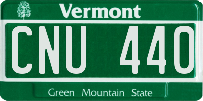 VT license plate CNU440