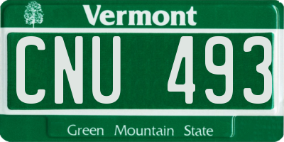 VT license plate CNU493