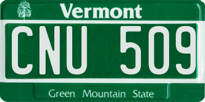 VT license plate CNU509